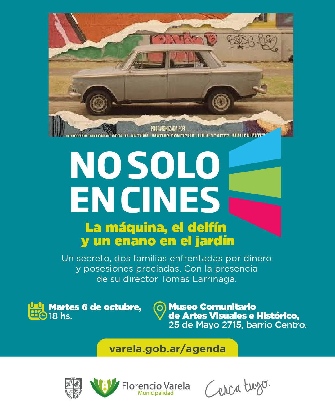 ¡Mañana se proyectará en el Museo Local el film: “La máquina, el delfín, y un enano en el jardín”!