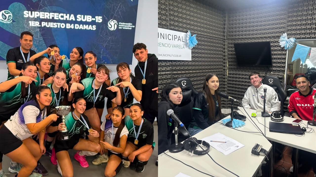 Campeonas: Vóley femenino sub 15 del Polideportivo La Patriada