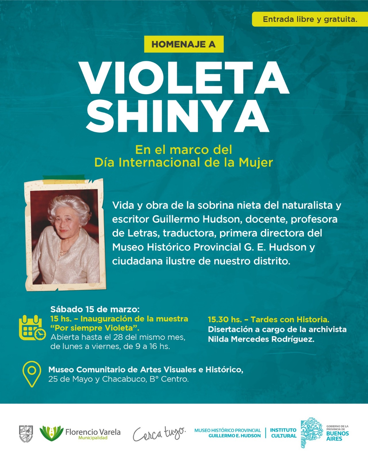 Un homenaje único repleto de historia: Muestra y disertación sobre Violeta Shinya en el Museo Local 