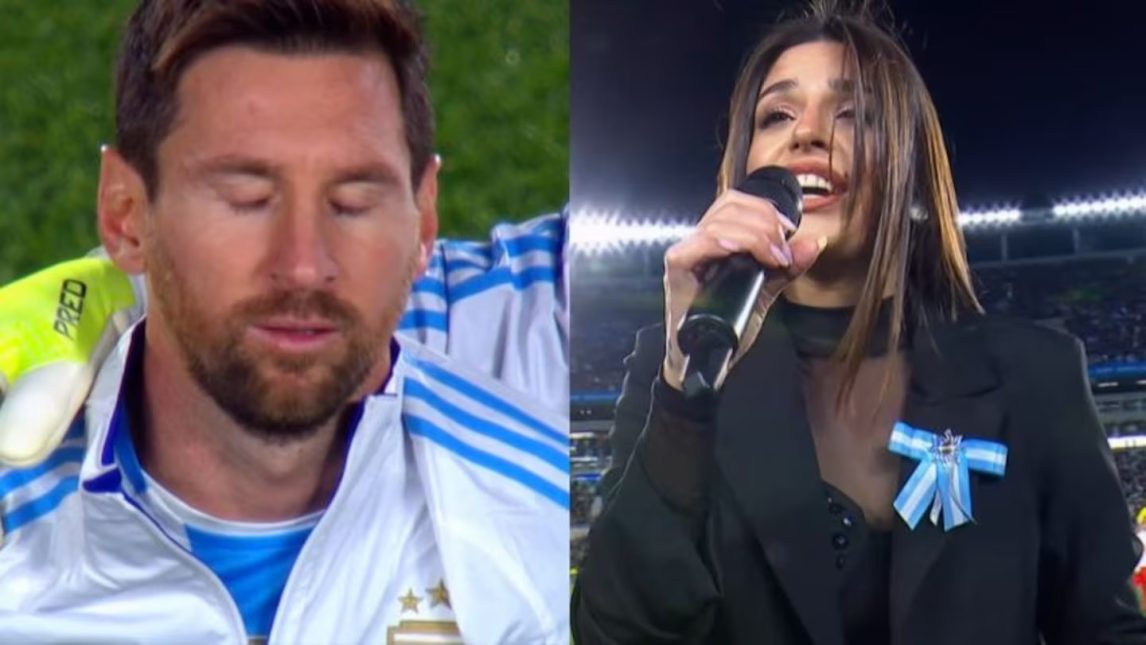 Euge Quevedo: la primera voz femenina cuartetera en cantar el Himno Nacional Argentino en el Partido contra Venezuela