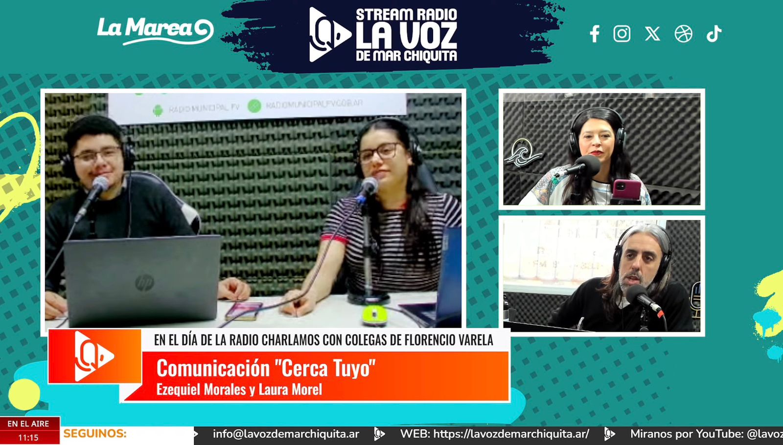 En el Día de la Radio, en dúplex con La Voz de Mar Chiquita

