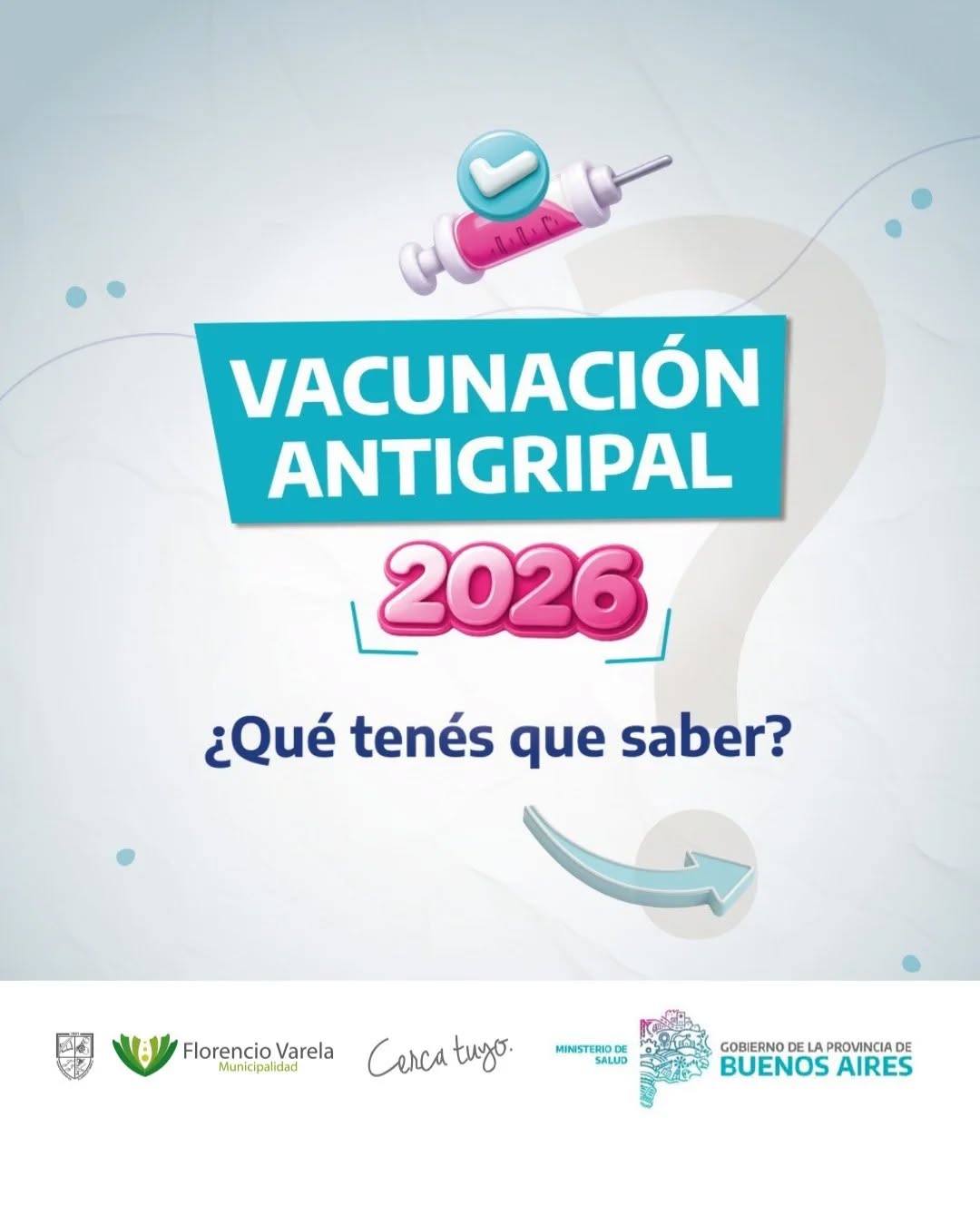 Hoy comenzó la Campaña Antigripal 2026 en toda la Provincia