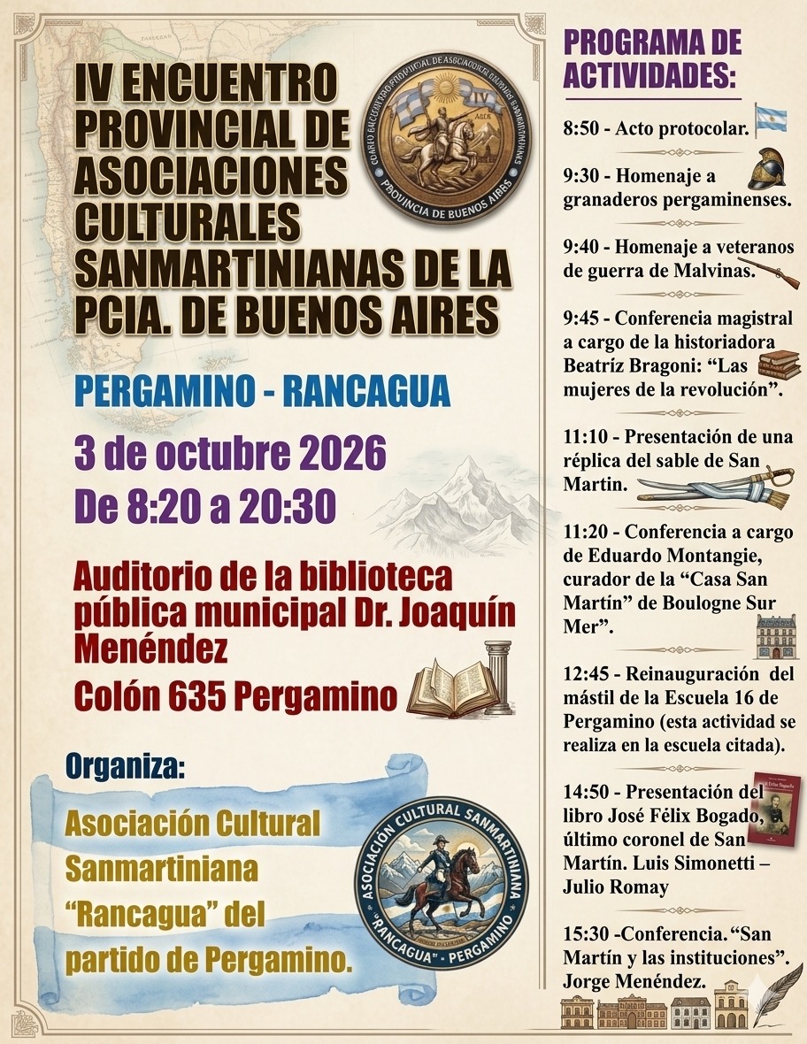 IV Encuentro Provincial de Asociaciones Culturales Sanmartinianas de la Provincia de Buenos Aires


