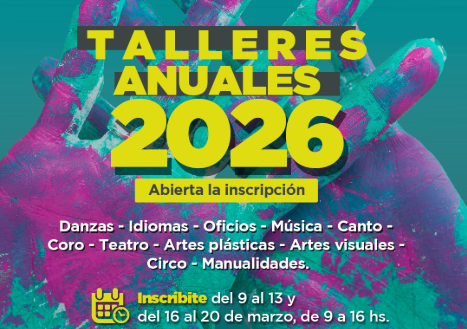 ¡Se vienen los Talleres Anuales 2026!: toda la información sobre las inscripciones