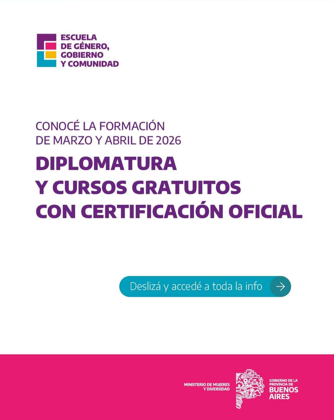 La Escuela de Género, Gobierno y Comunidad inicia nuevos cursos y Diplomaturas: Formar para transformar