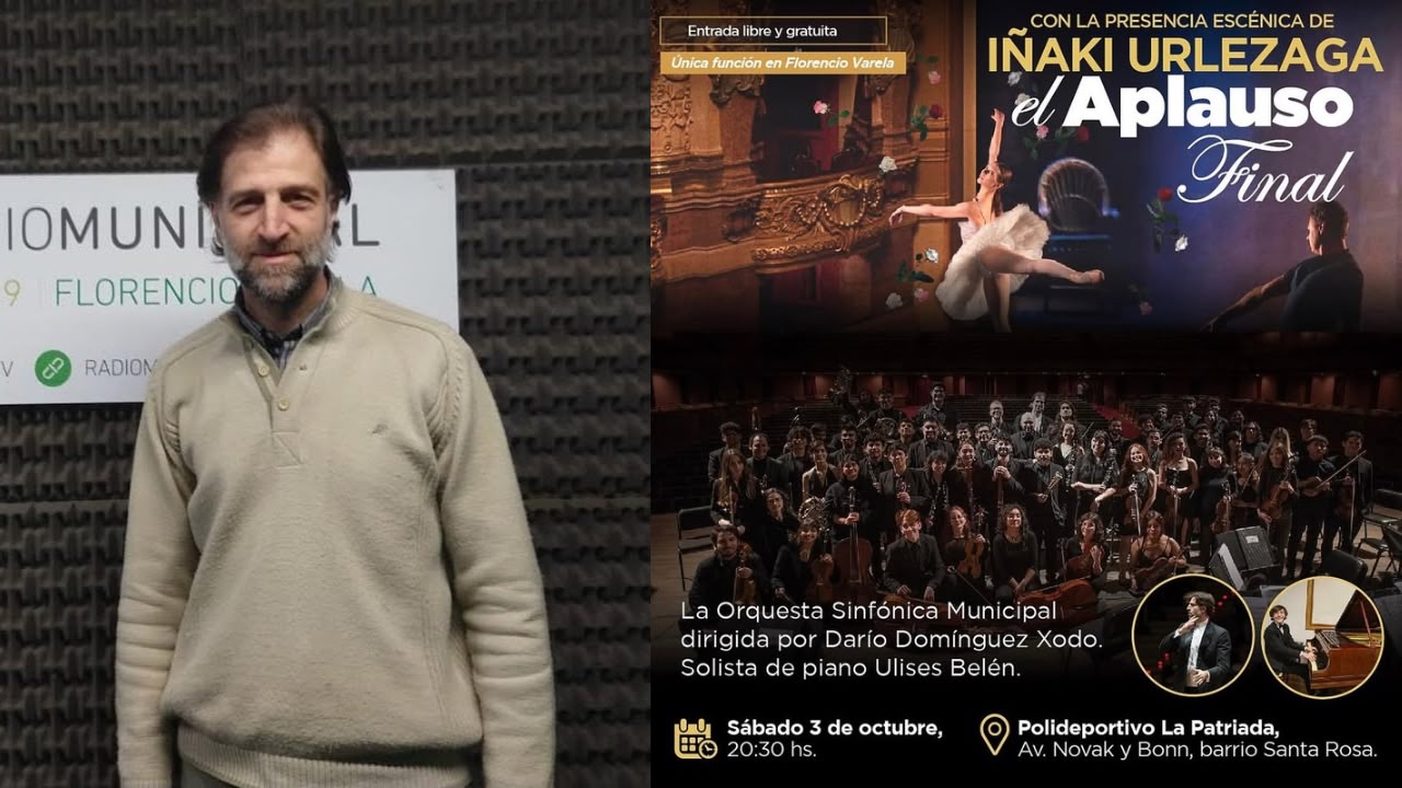 Dario Dominguez Xodo, Director de la Orquesta Sinfónica Municipal, en los preparativos de "EL APLAUSO FINAL"