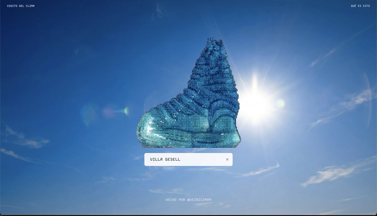 Ulises Siriczman: "La web del Cosito del Clima nació de la nostalgia y el diseño"