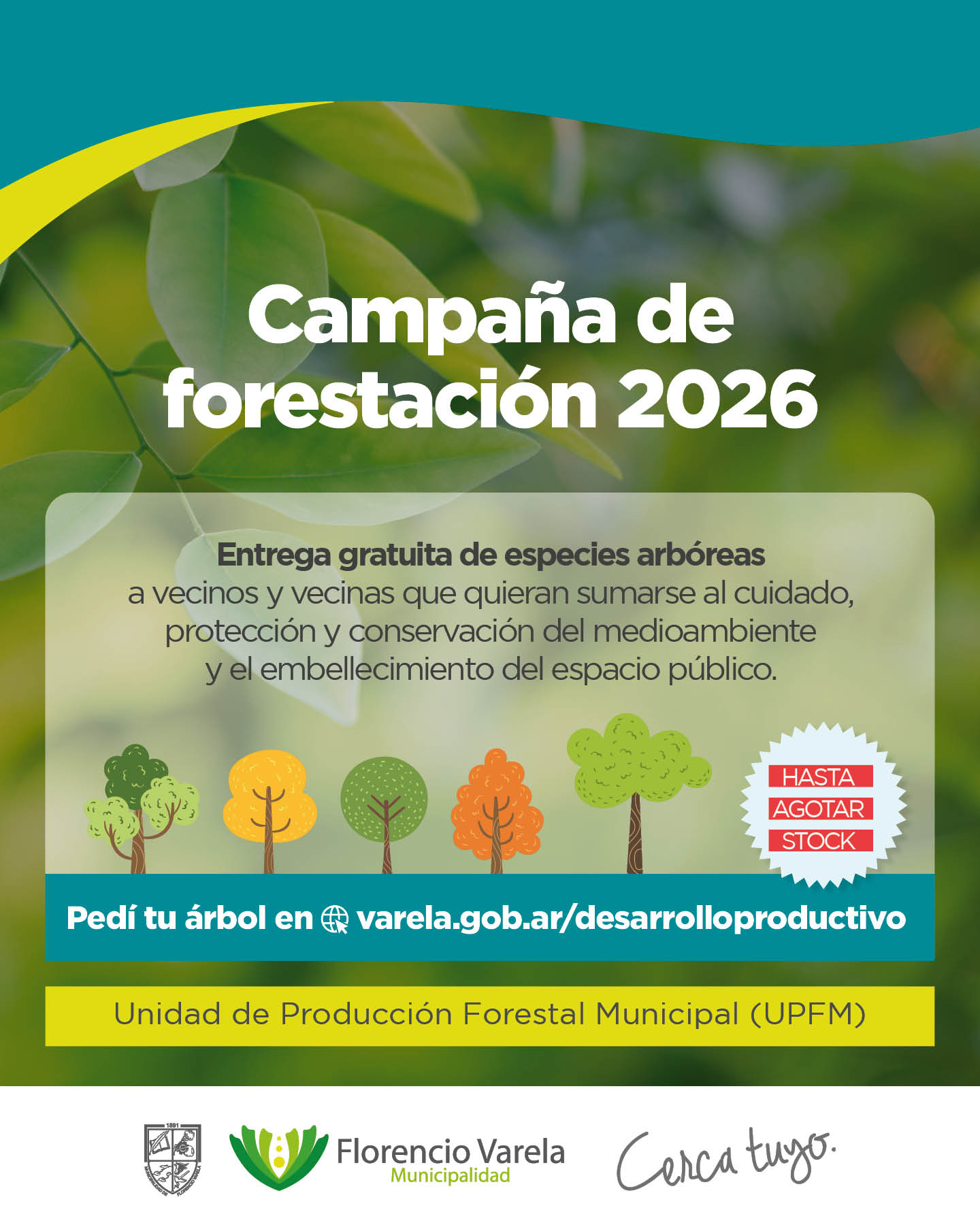 Ricardo de la Fuente: “Iniciamos el Programa de Forestación Municipal 2026 con el objetivo de la preservación y conservación del ambiente en el distrito”. 