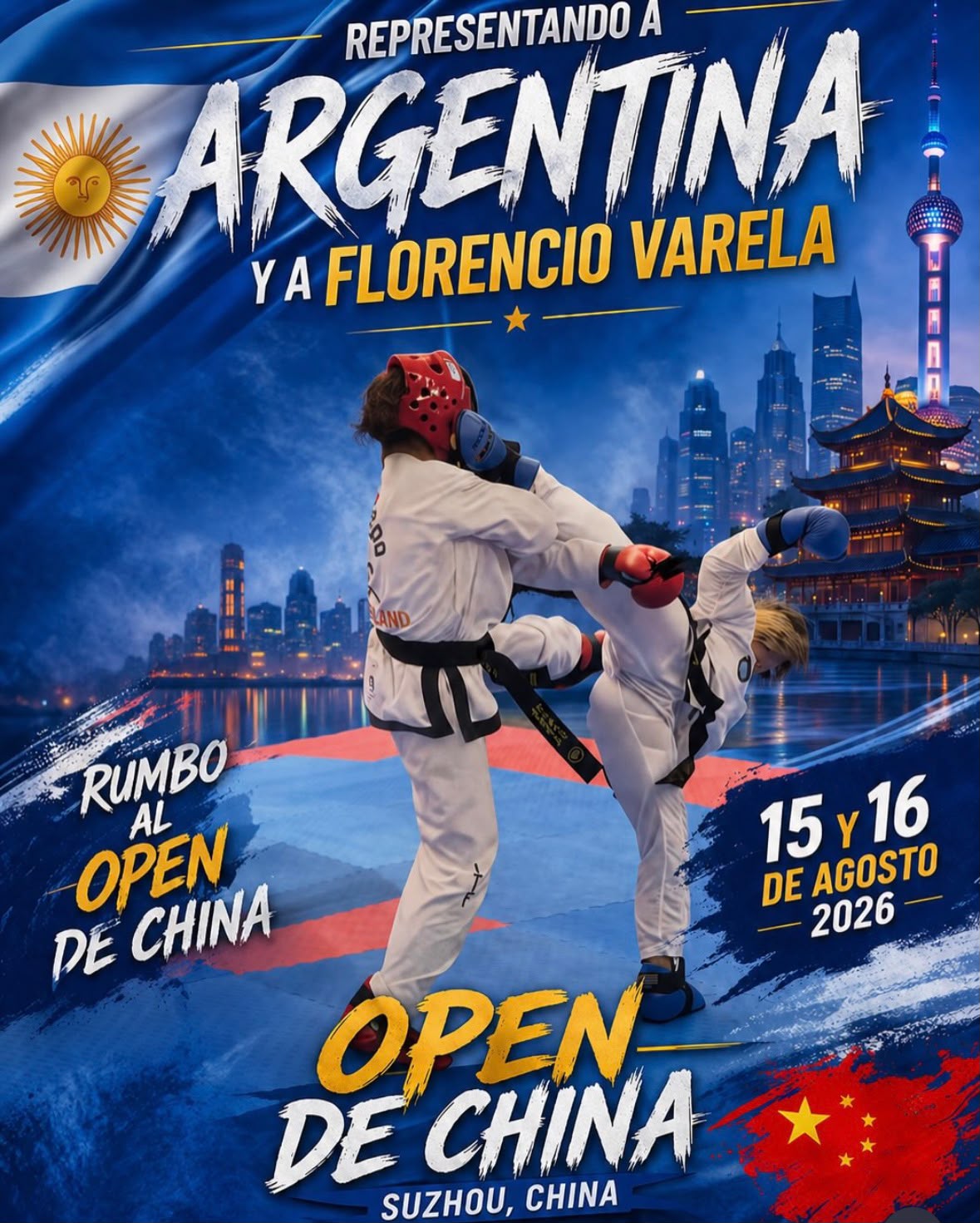 Orgullo varelense: Ludmila Guisasola competirá en el Open de China de taekwondo
